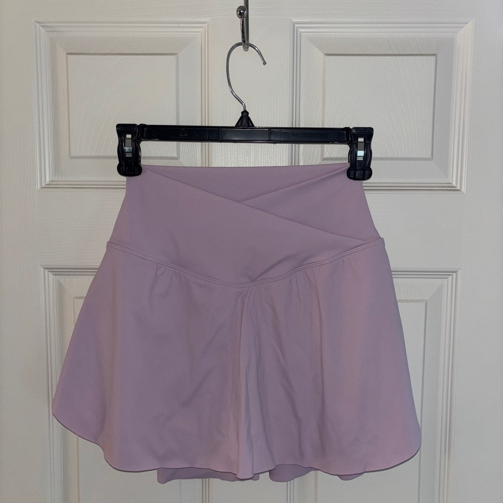 Lilac Skort with Crossover Waistband